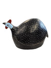 8" Chicken Folk Art Pottery South African Guinea Fowl