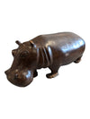 Solid Teak Carved Hippopotamus Sculpture