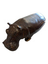Solid Teak Carved Hippopotamus Sculpture