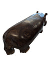 Solid Teak Carved Hippopotamus Sculpture