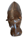 Solid Teak Carved Hippopotamus Sculpture