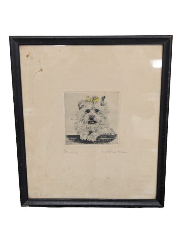 Original Dog Drawing-Signed