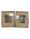 (SET OF TWO) Vintage Signed WALLACE NUTTING Through the Birch Trees Hand Tinted Print Framed