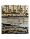 ORIGINAL SIGNED WATERCOLOUR OF A TEMPLE ON THE NILE IN CAIRO EGYPT