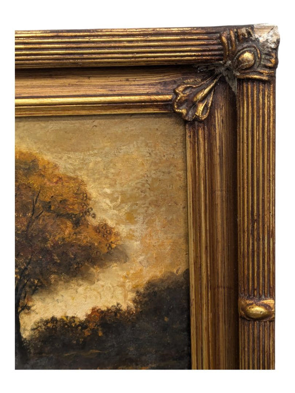 19th Century Landscape Oil Painting Signed