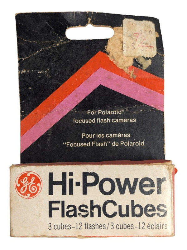 vintage Hi-power Flashcubes GE For Polaroid Focused Flash Cameras