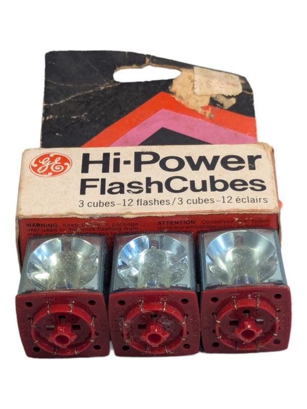 vintage Hi-power Flashcubes GE For Polaroid Focused Flash Cameras