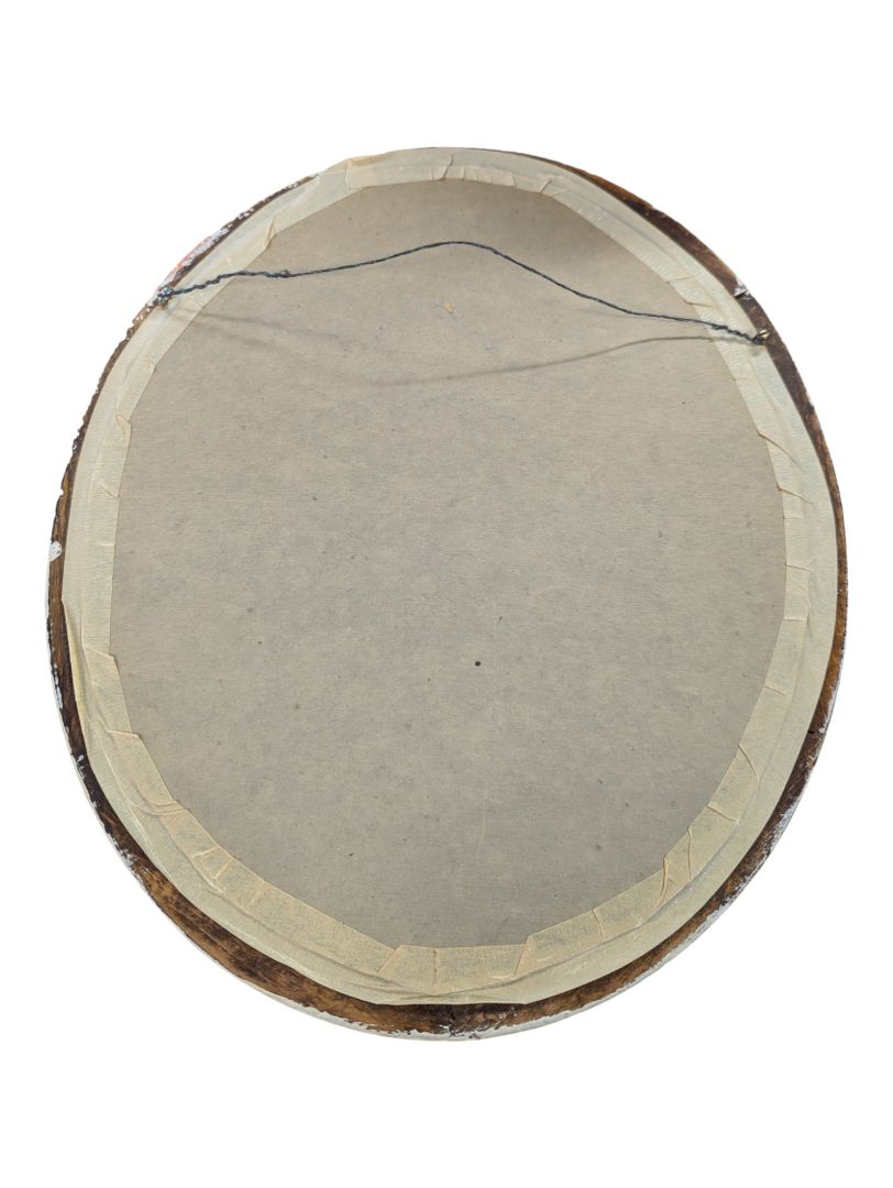 Antique Art Nouveau Harrison Fisher Watercolor Oval Frame