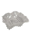 Vintage INDIANA GLASS Clear Square Ruffled Diamond Point-Candy/Nut/dish