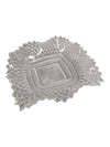 Vintage INDIANA GLASS Clear Square Ruffled Diamond Point-Candy/Nut/dish