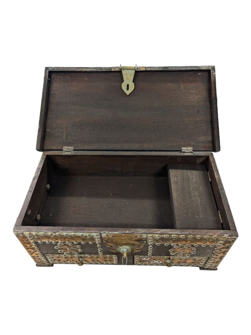 Brass Studded Teak Zanzibar Chest
