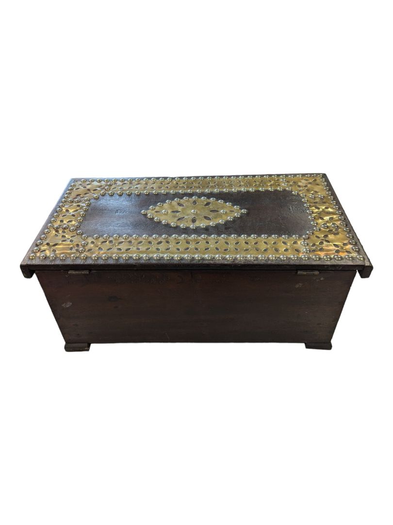 Brass Studded Teak Zanzibar Chest