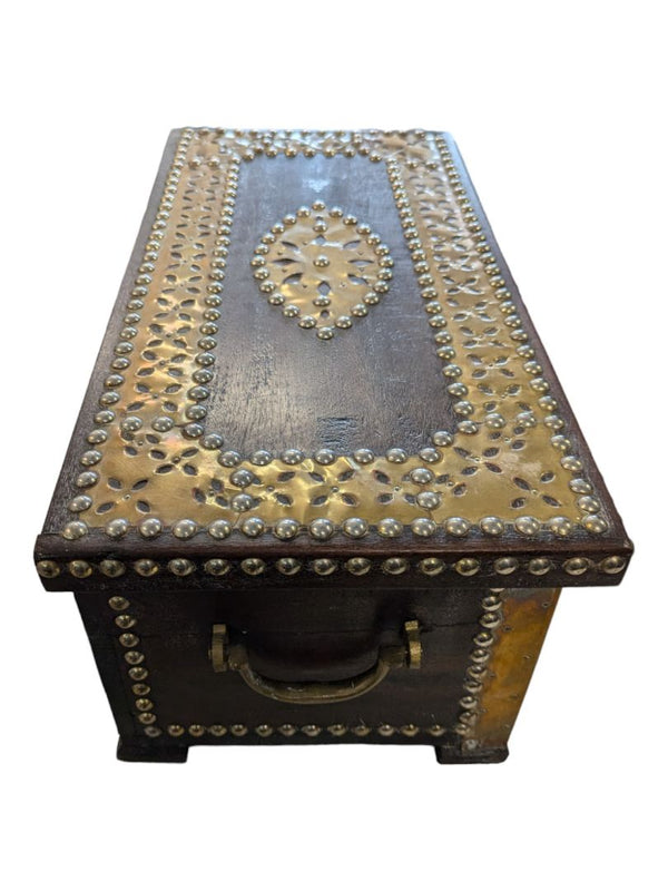 Brass Studded Teak Zanzibar Chest