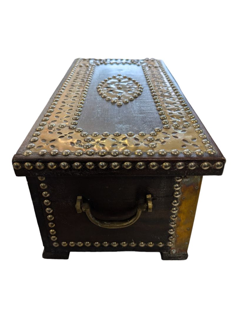 Brass Studded Teak Zanzibar Chest