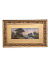 Crayon Painting-Artist unknown-Approx. 14" x 26" plus frame