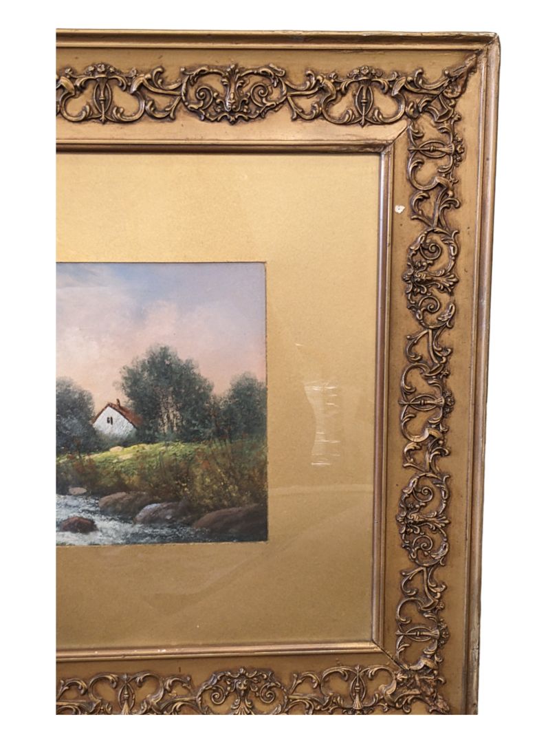 Crayon Painting-Artist unknown-Approx. 14