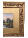 Crayon Painting-Artist unknown-Approx. 14" x 26" plus frame