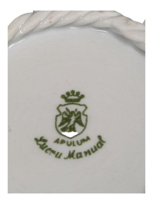 Romanian Porcelain Basket Weave Bowl