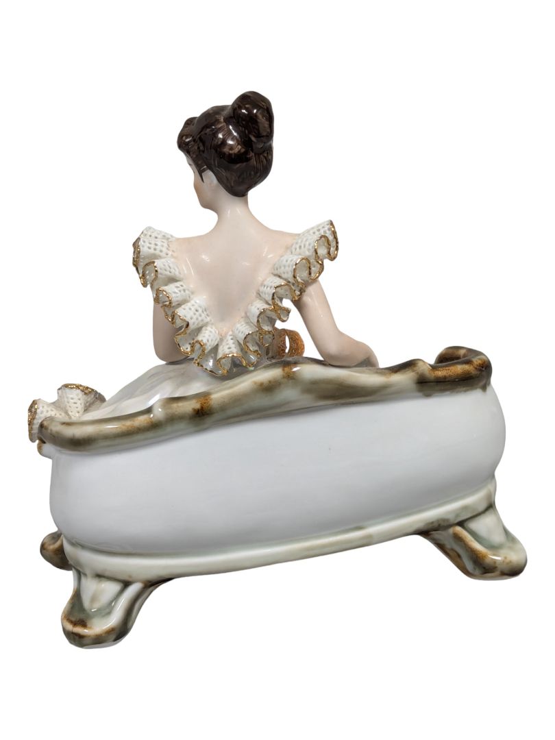 Antique Roceram Romania porcelain figurine