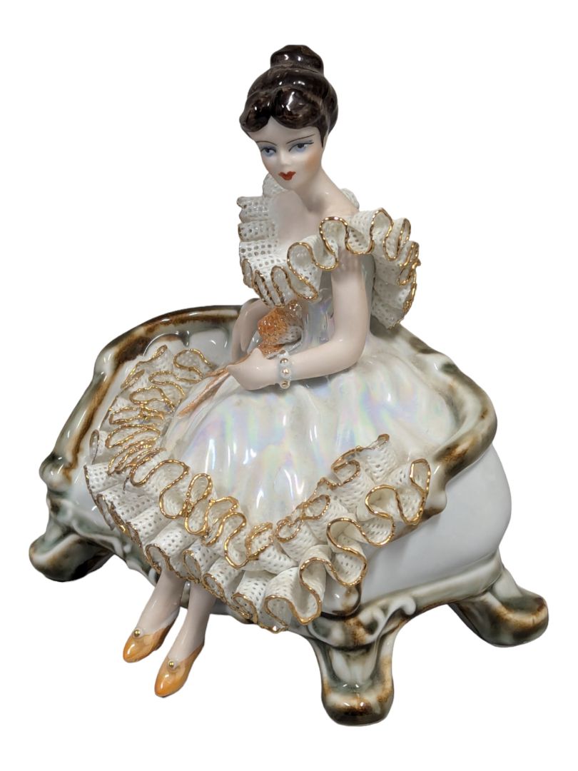 Antique Roceram Romania porcelain figurine