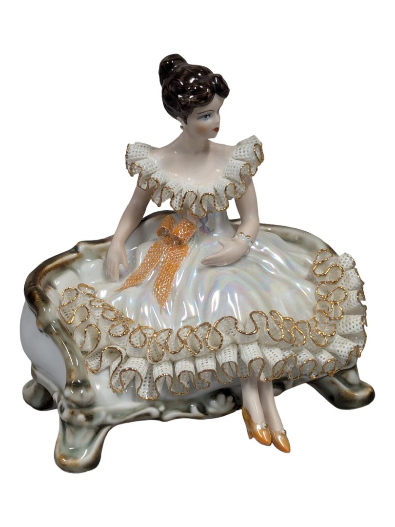 Antique Roceram Romania porcelain figurine