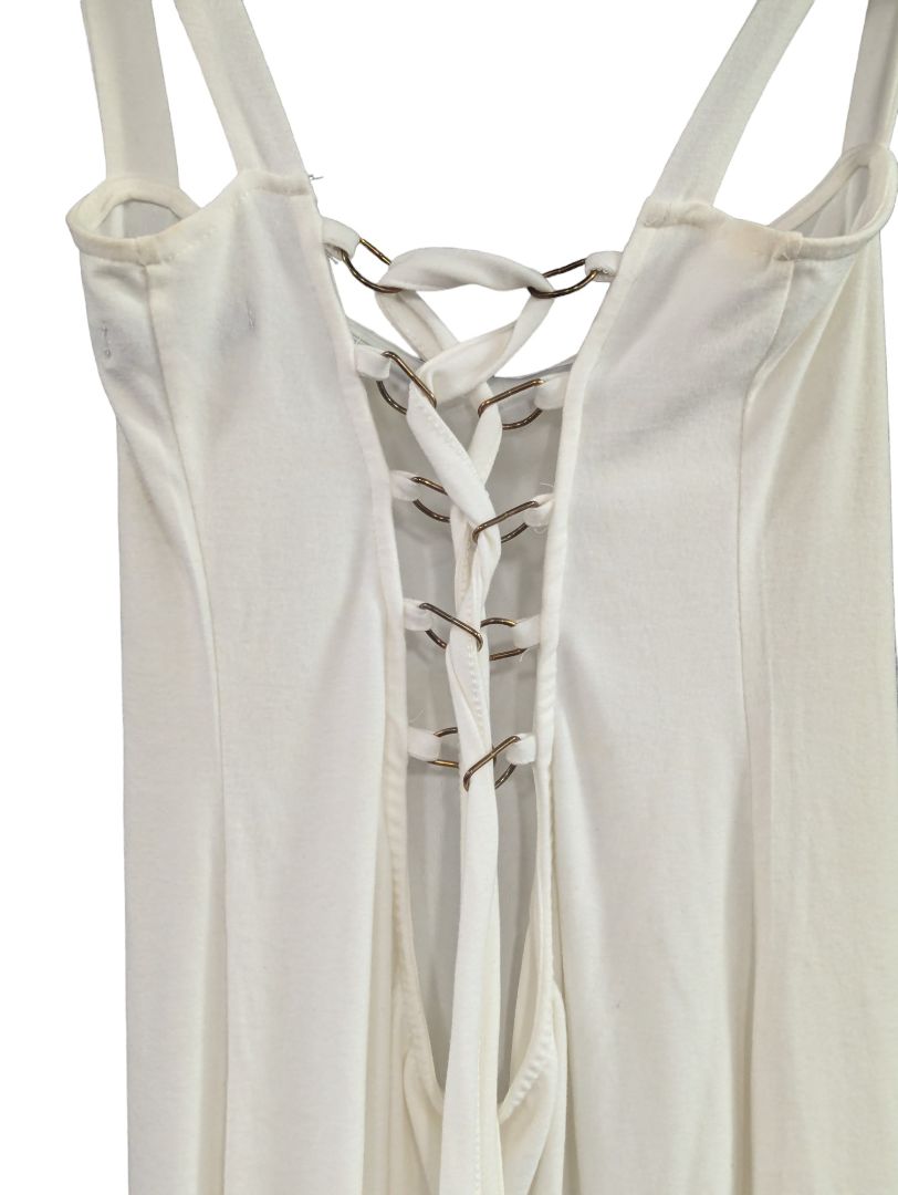 CBR (S) White Dress w Tie up back