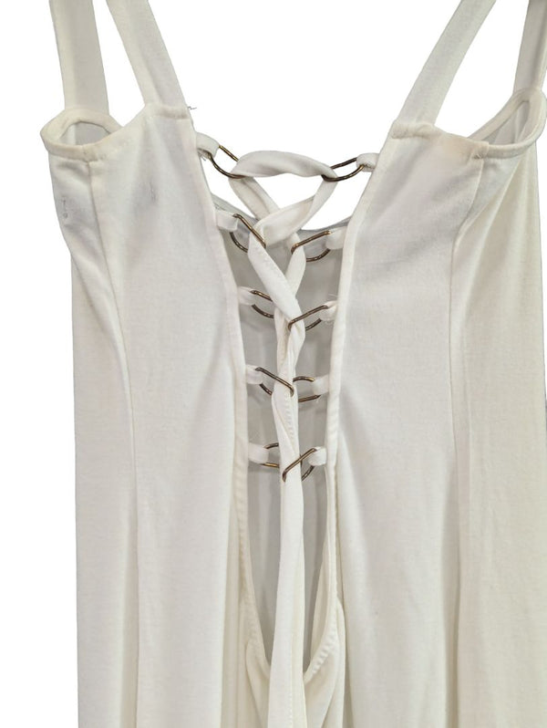 CBR (S) White Dress w Tie up back