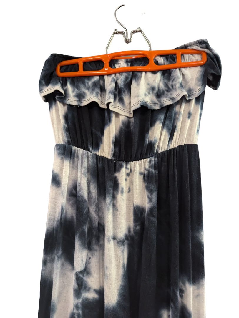Black & White tie die Halter Dress (S)