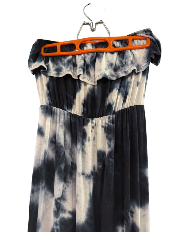 Black & White tie die Halter Dress (S)
