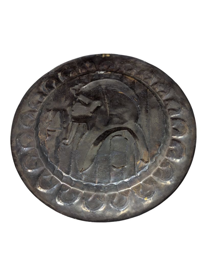 Egyptian Bronze Decorative Plate 19.5