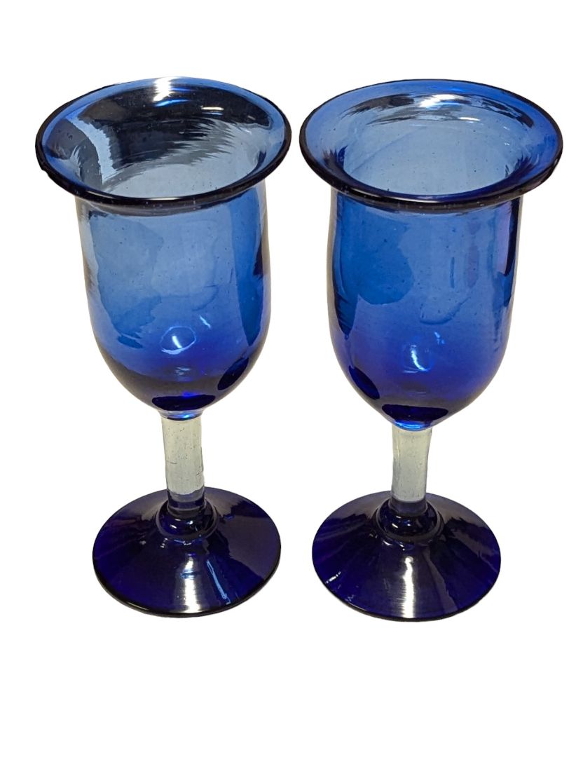 Set of Cobalt Blue Glasses
