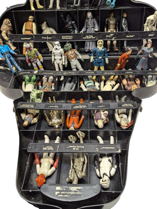 Vintage Star Wars Action Figure Darth Vader Case with 38 Figures