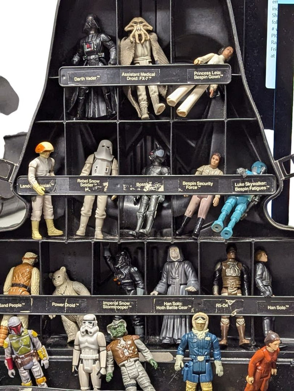 Vintage Star Wars Action Figure Darth Vader Case with 38 Figures
