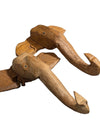 Set of 2 Wooden Elephant Wall Hooks