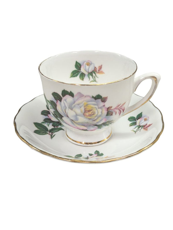 Royal Vale White Flower Tea Cup and Saucer