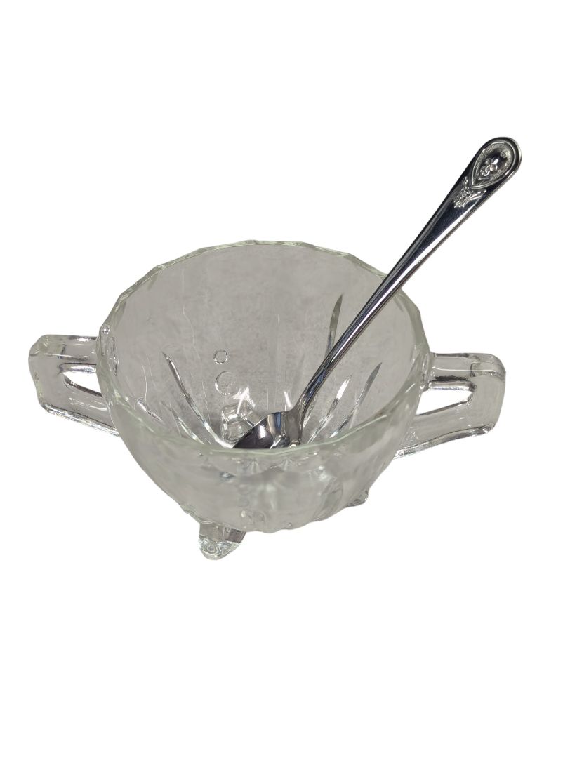 Vintage Creamer & Sugar set w/ Gerber Silver Spoons