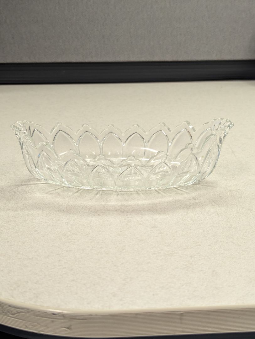 Vintage Colonial Pattern Oval Relish Dish