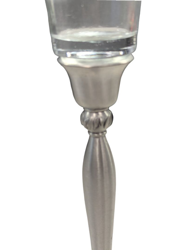 Pewter & Glass Candle Holder