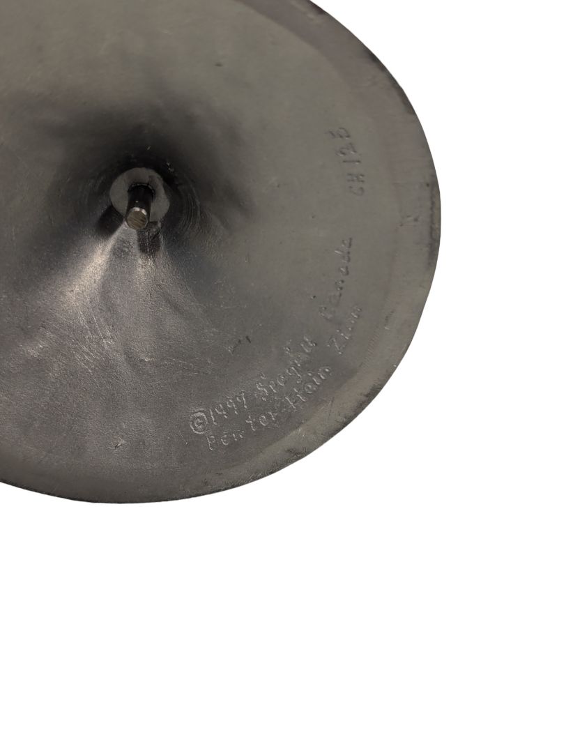 Pewter & Glass Candle Holder