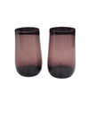 Vintage Set (2) Purple Amethyst Glasses