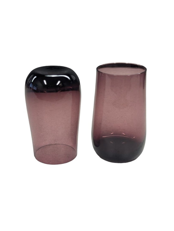 Vintage Set (2) Purple Amethyst Glasses