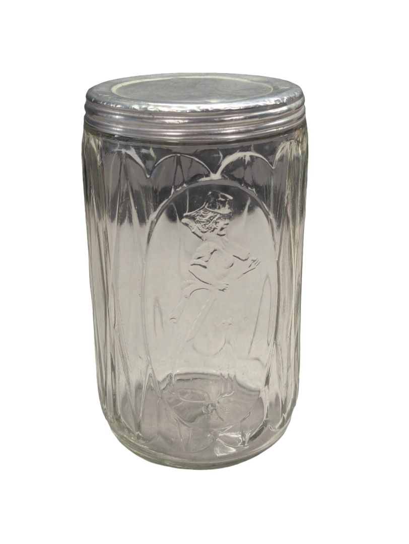 VINTAGE HOOSIER JAR EMBOSSED