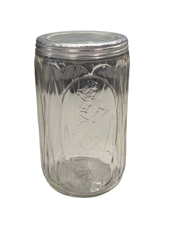 VINTAGE HOOSIER JAR EMBOSSED