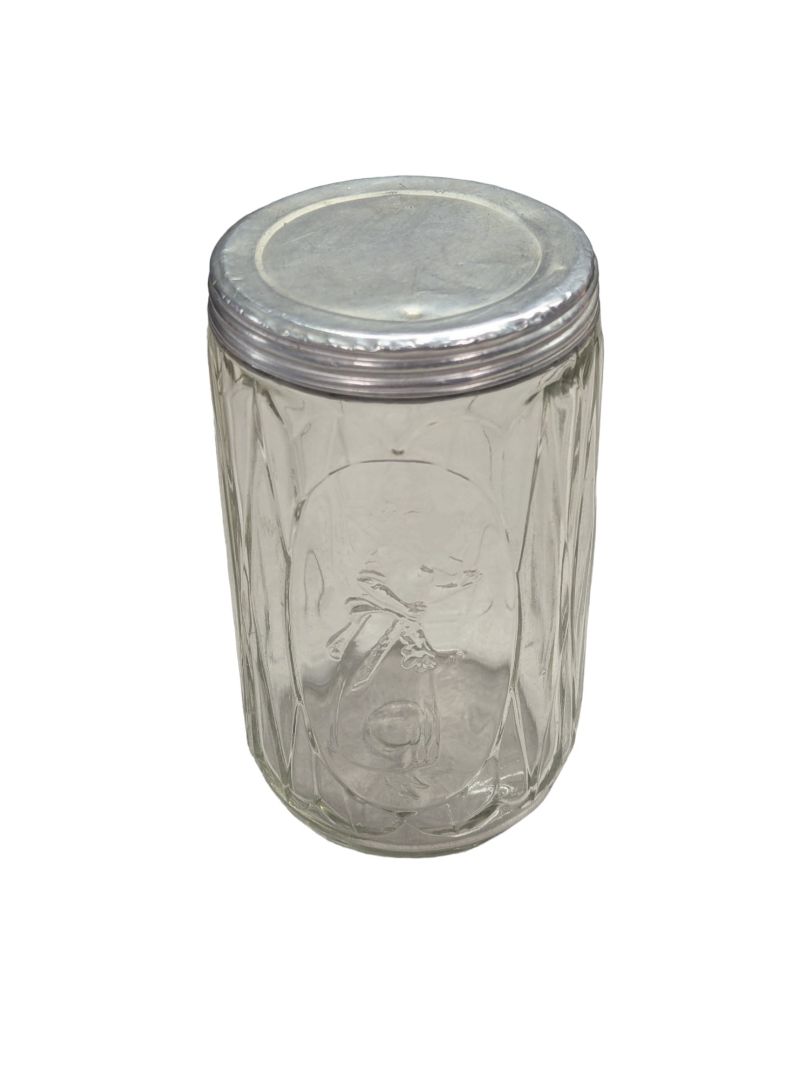 VINTAGE HOOSIER JAR EMBOSSED