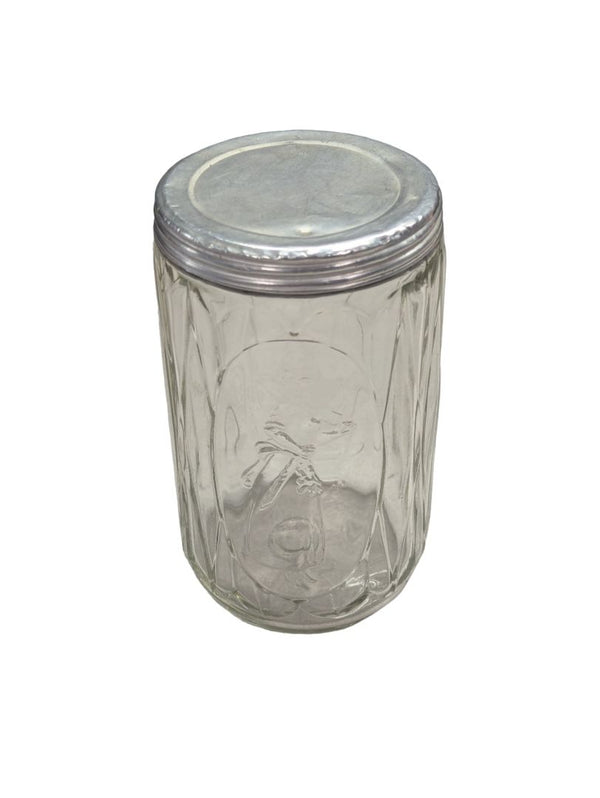 VINTAGE HOOSIER JAR EMBOSSED