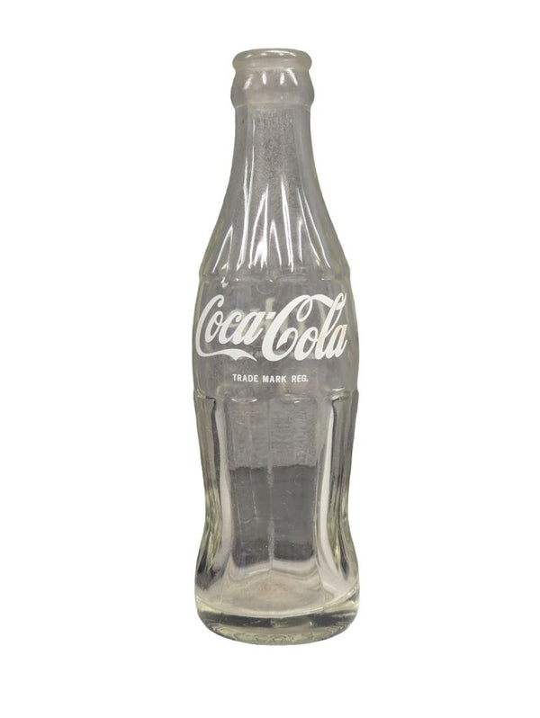 Coca Cola Glass Bottle White Lettering