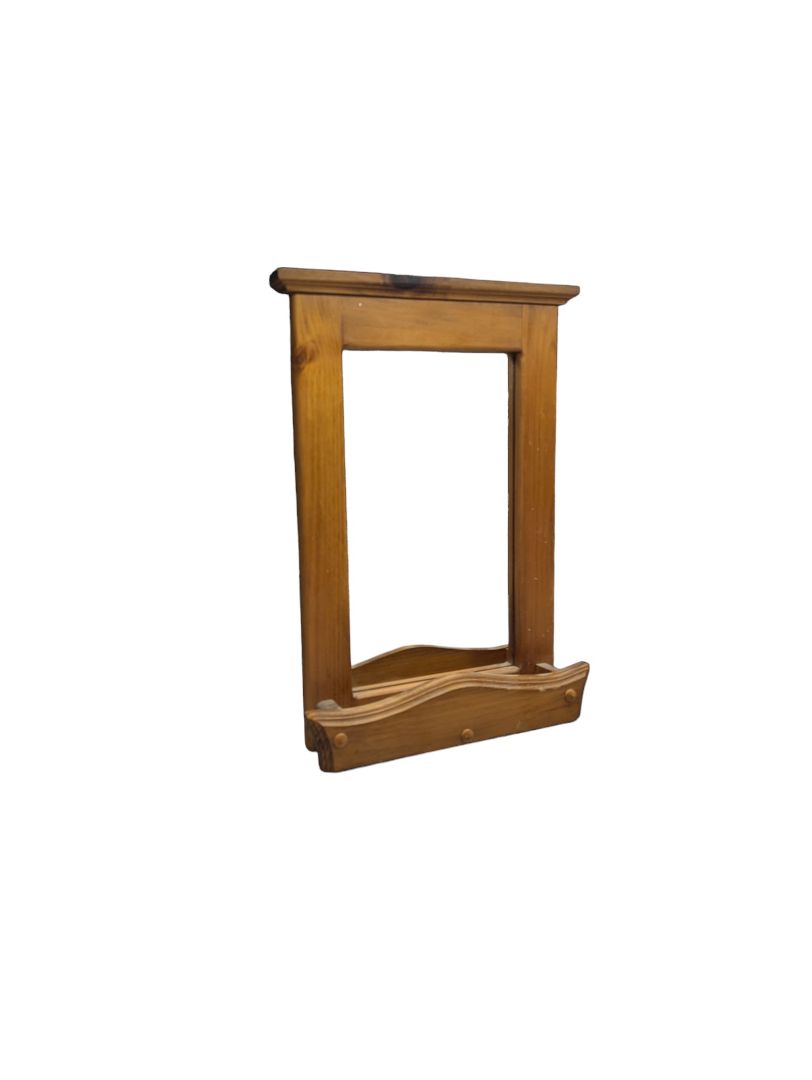 Solid Wood Mirror Wall Shelf