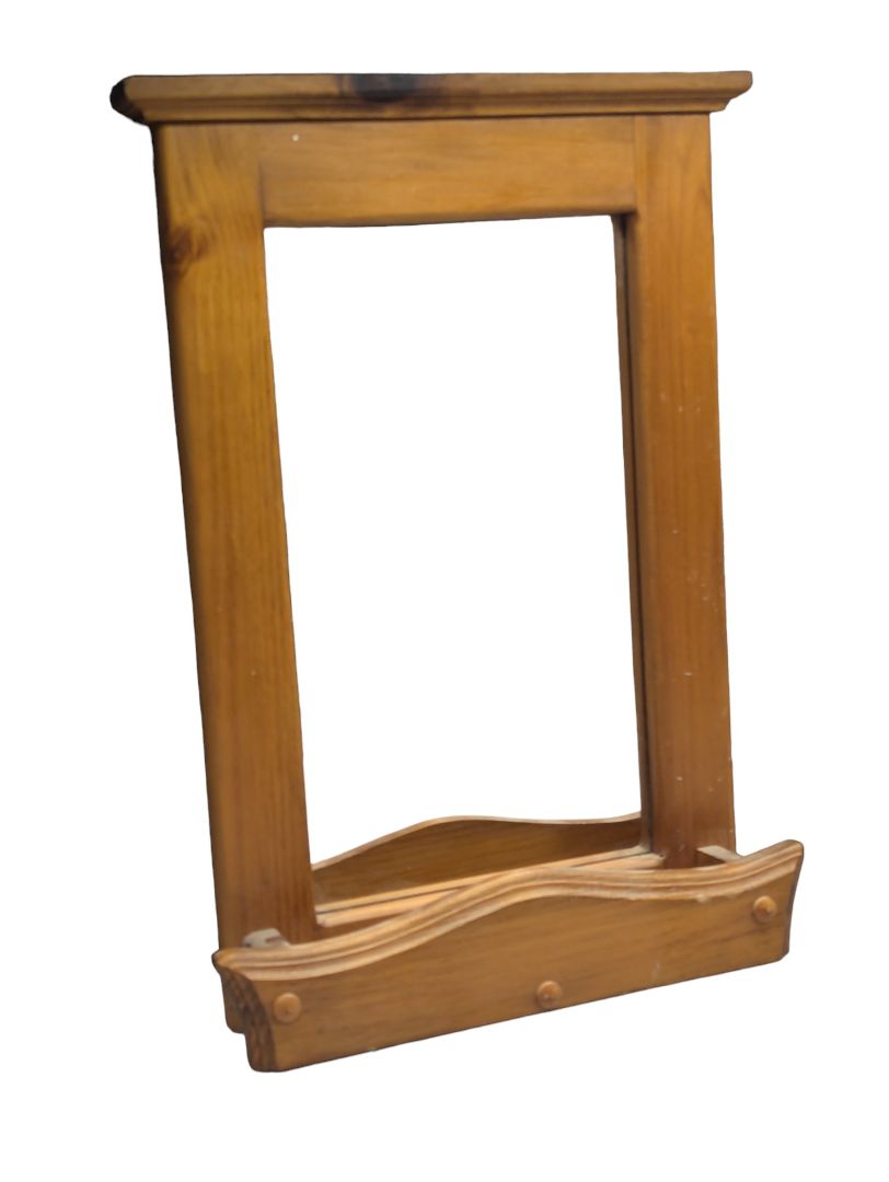 Solid Wood Mirror Wall Shelf