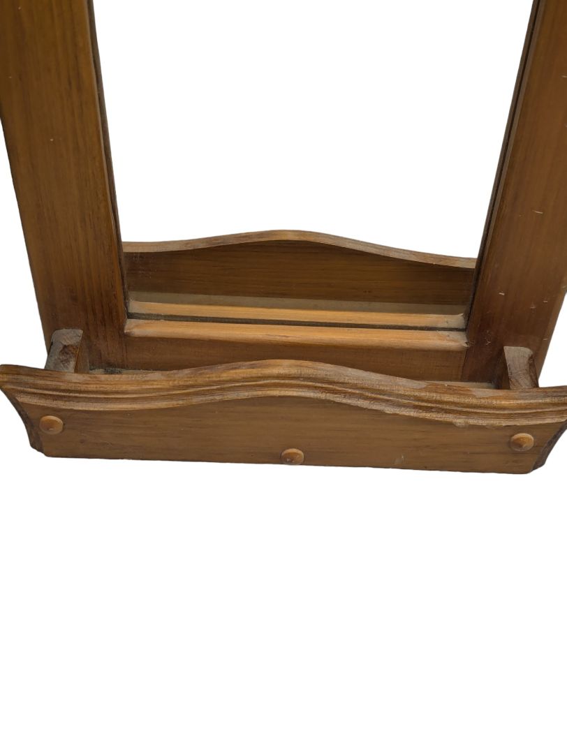 Solid Wood Mirror Wall Shelf
