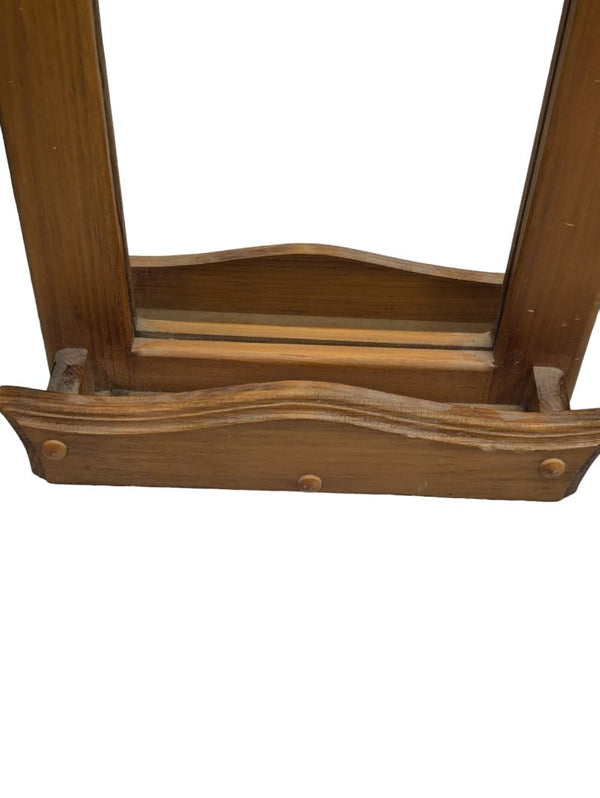 Solid Wood Mirror Wall Shelf